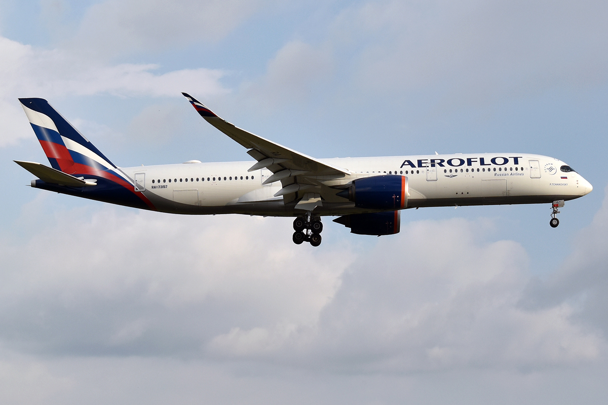 Aeroflot aircraft in current livery