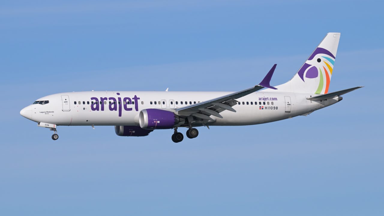 Arajet aircraft in current livery
