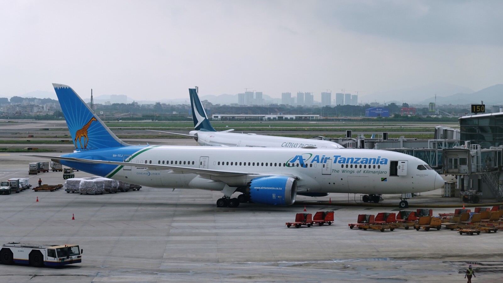 Air Tanzania aircraft in current livery