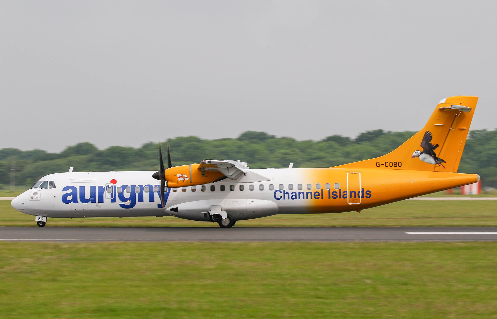 Aurigny Air Services aircraft in current livery