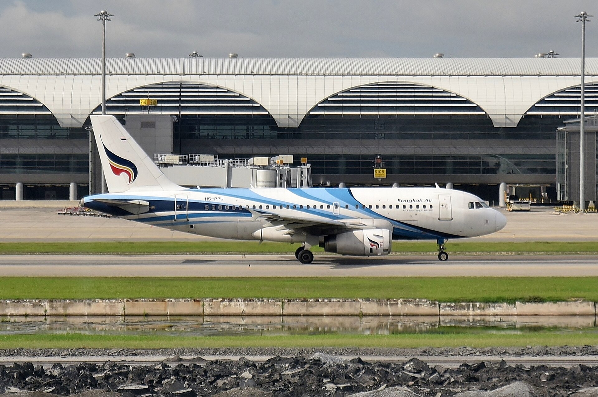 Bangkok Airways aircraft in current livery