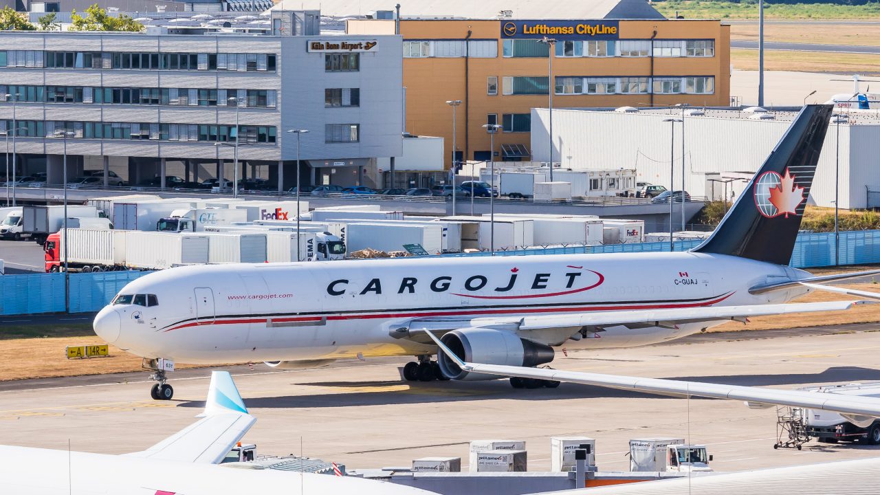 Cargojet aircraft in current livery