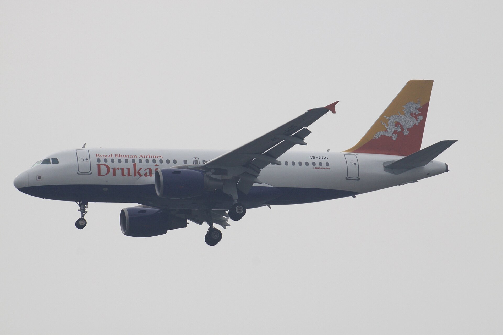 Druk Air aircraft in current livery