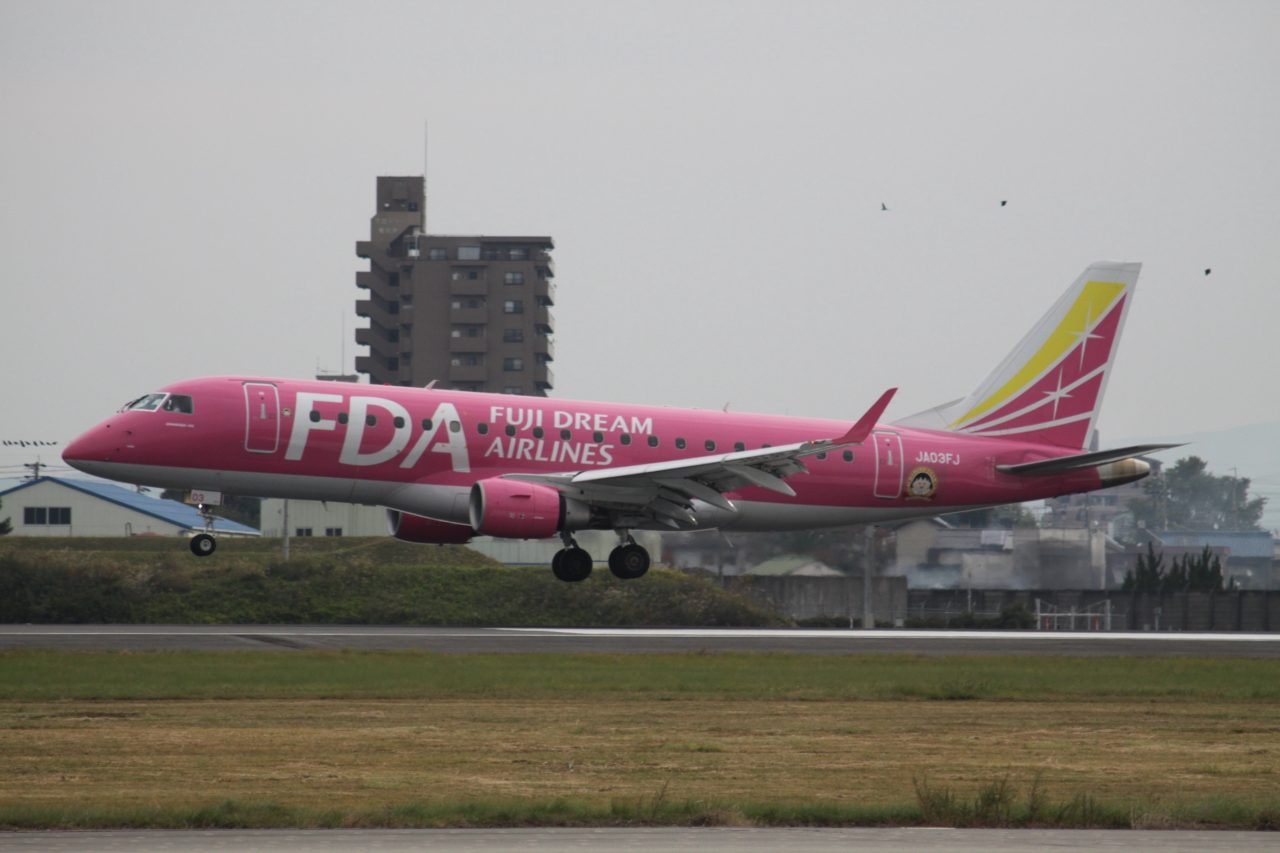 Fuji Dream Airlines aircraft in current livery