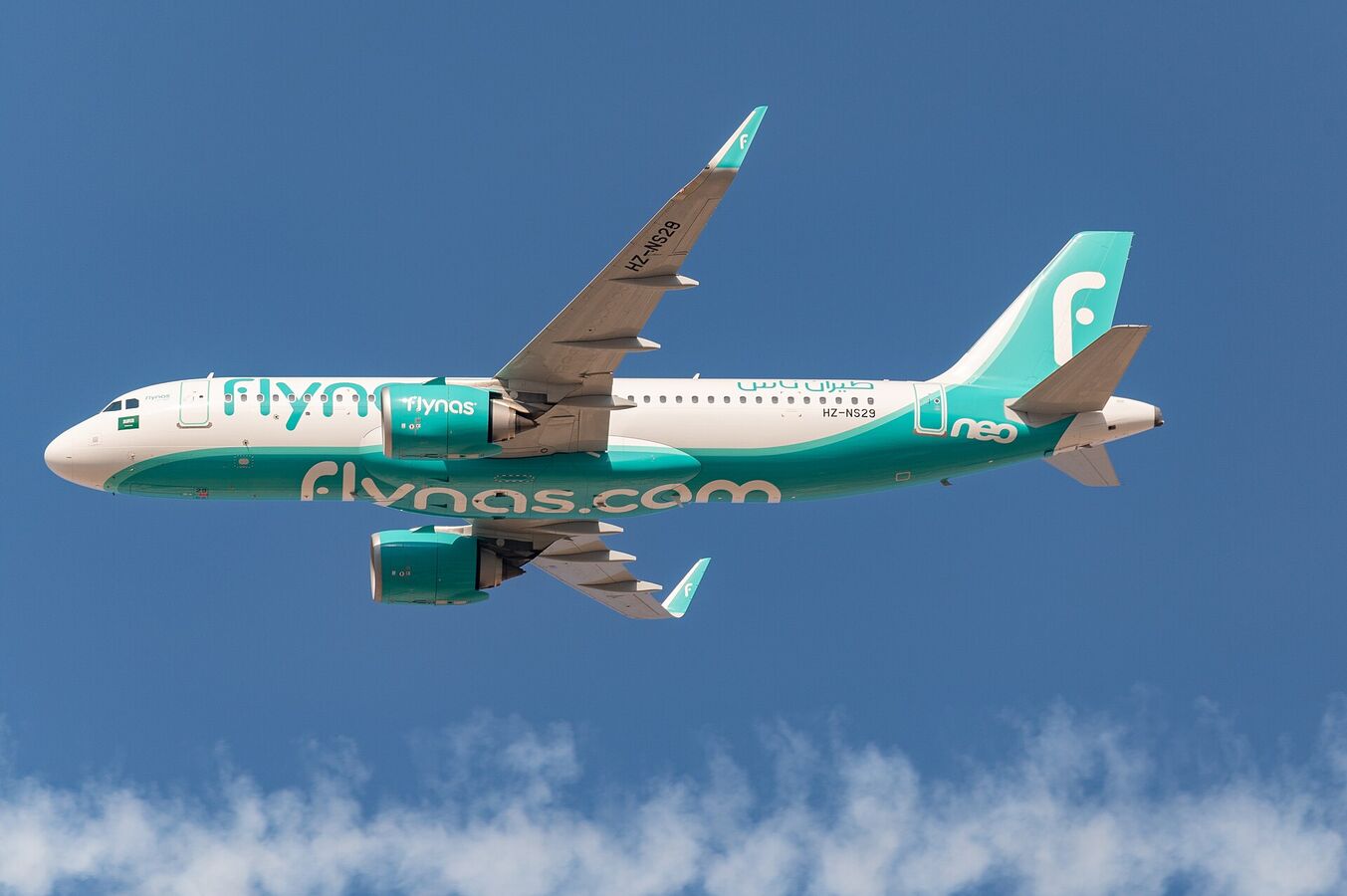 flynas aircraft in current livery