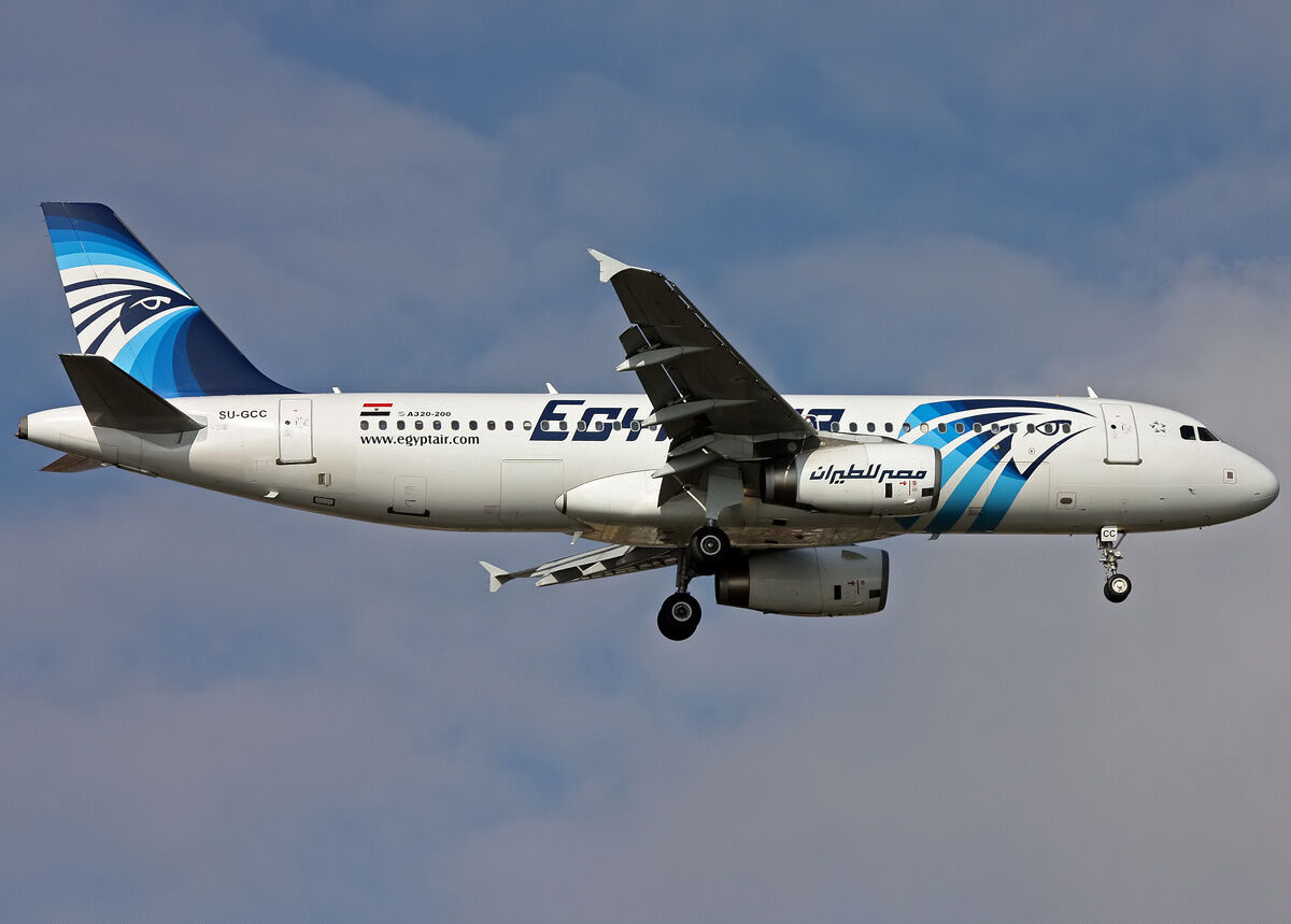 Egyptair aircraft in current livery