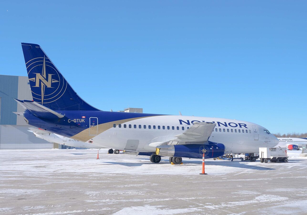Nolinor Aviation aircraft in current livery
