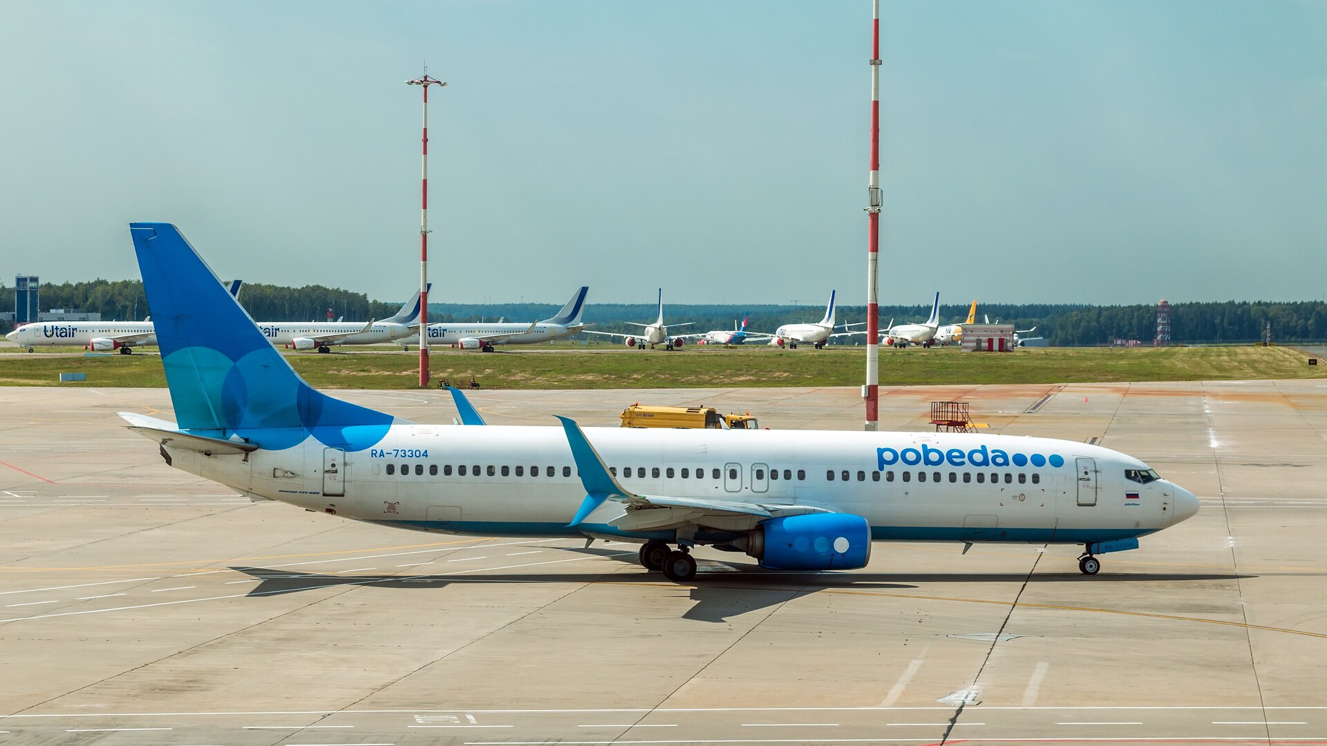 Pobeda aircraft in current livery
