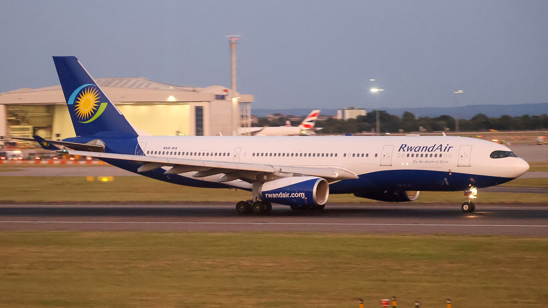 RwandAir aircraft in current livery