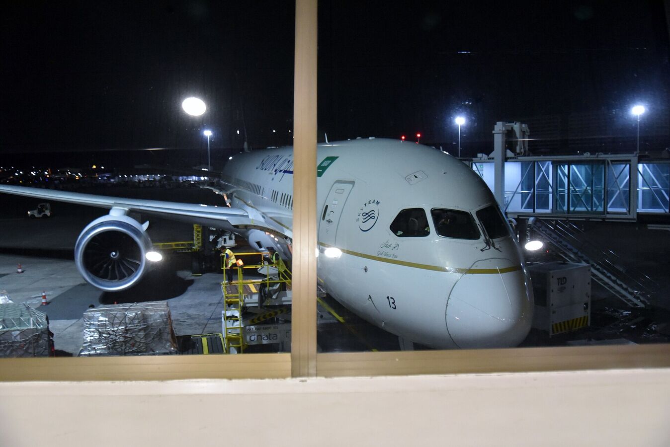 Saudi Arabian Airlines aircraft in current livery