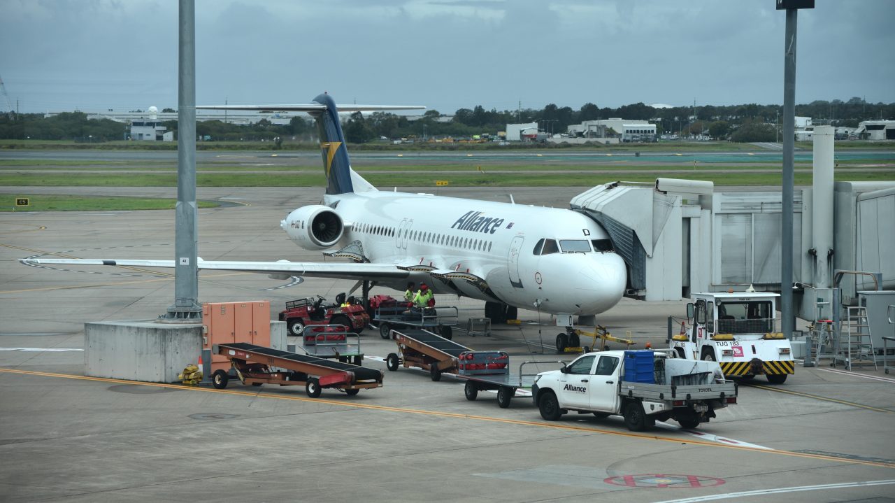 Alliance Airlines aircraft in current livery