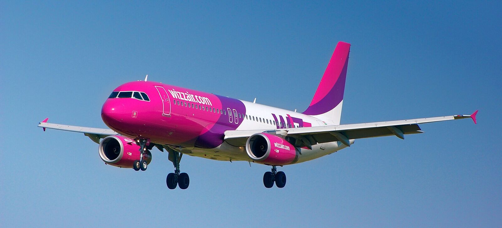 Wizz Air aircraft in current livery